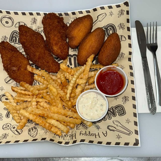 Fried Cod Dinner.